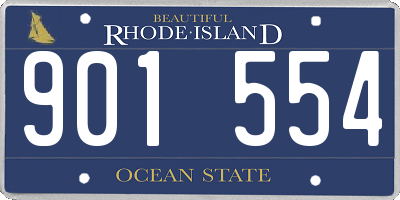 RI license plate 901554