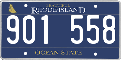 RI license plate 901558