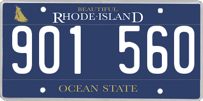RI license plate 901560