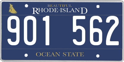 RI license plate 901562