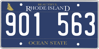 RI license plate 901563