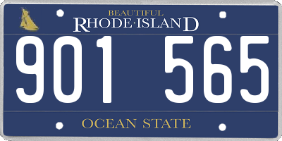 RI license plate 901565
