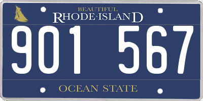 RI license plate 901567