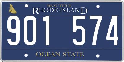 RI license plate 901574