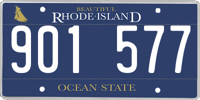 RI license plate 901577