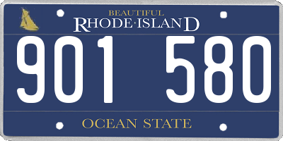 RI license plate 901580