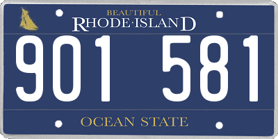 RI license plate 901581
