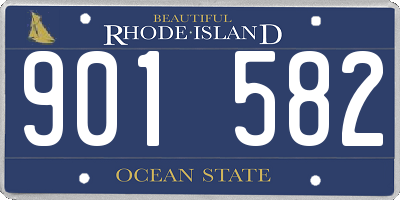 RI license plate 901582