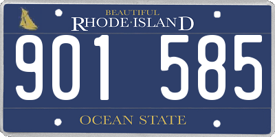 RI license plate 901585