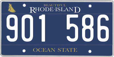 RI license plate 901586
