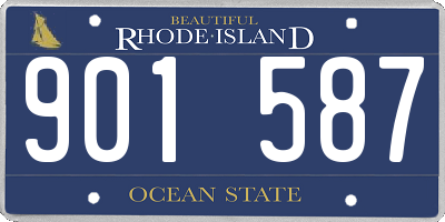 RI license plate 901587