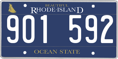 RI license plate 901592