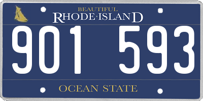 RI license plate 901593