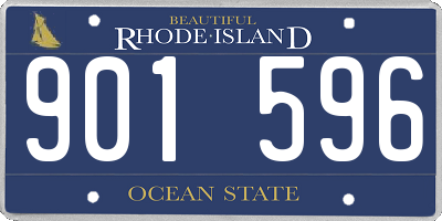 RI license plate 901596