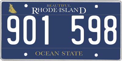 RI license plate 901598