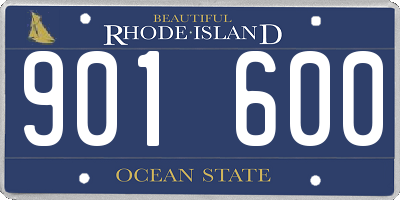 RI license plate 901600