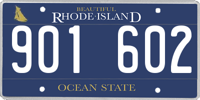 RI license plate 901602
