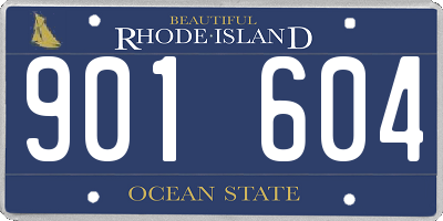 RI license plate 901604