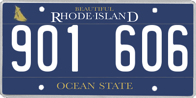 RI license plate 901606