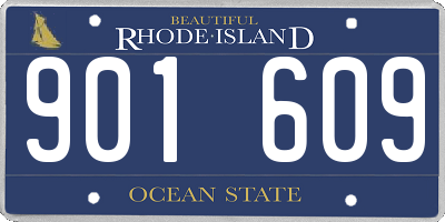RI license plate 901609