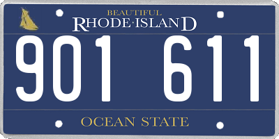 RI license plate 901611