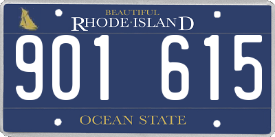 RI license plate 901615