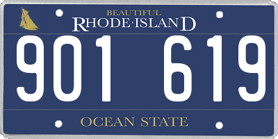 RI license plate 901619