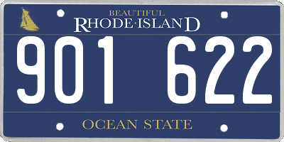 RI license plate 901622