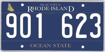 RI license plate 901623