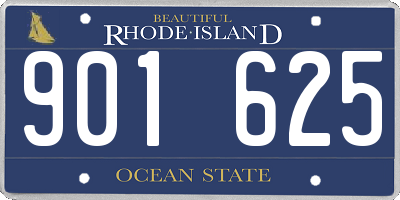 RI license plate 901625