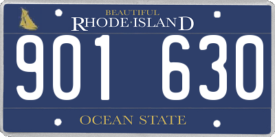 RI license plate 901630