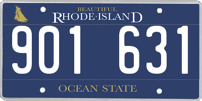 RI license plate 901631