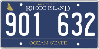 RI license plate 901632