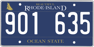 RI license plate 901635