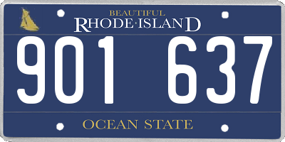 RI license plate 901637