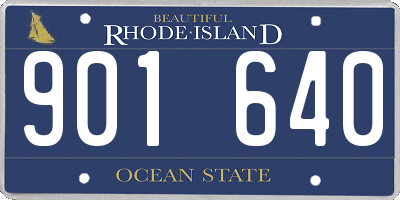 RI license plate 901640
