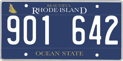 RI license plate 901642