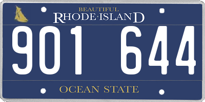 RI license plate 901644