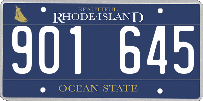 RI license plate 901645
