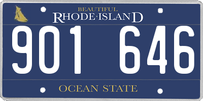 RI license plate 901646