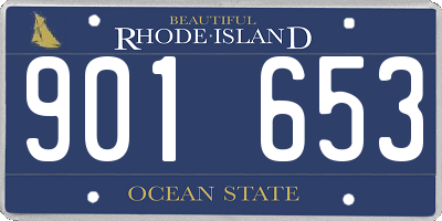 RI license plate 901653