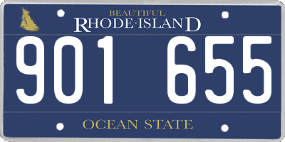 RI license plate 901655