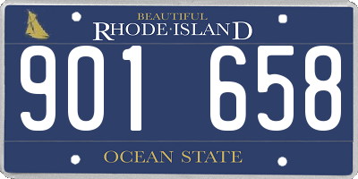 RI license plate 901658