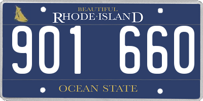 RI license plate 901660
