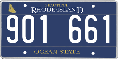 RI license plate 901661