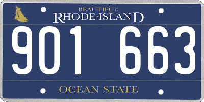 RI license plate 901663