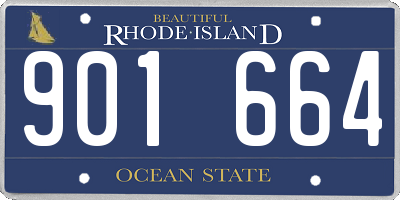 RI license plate 901664