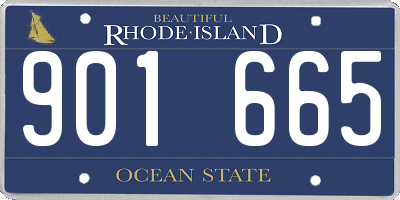 RI license plate 901665