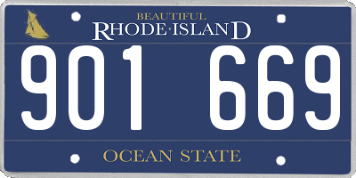 RI license plate 901669