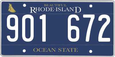 RI license plate 901672